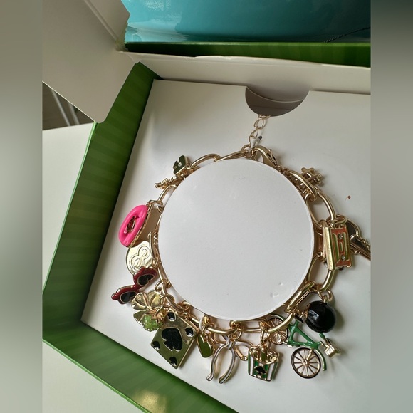 Kate Spade Gold and Pink Charm Bracelet - Picture 2 of 6